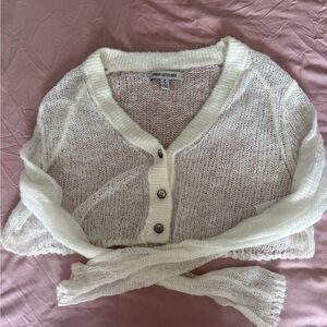 Urban Outfitters Ivory Knit Cardigan